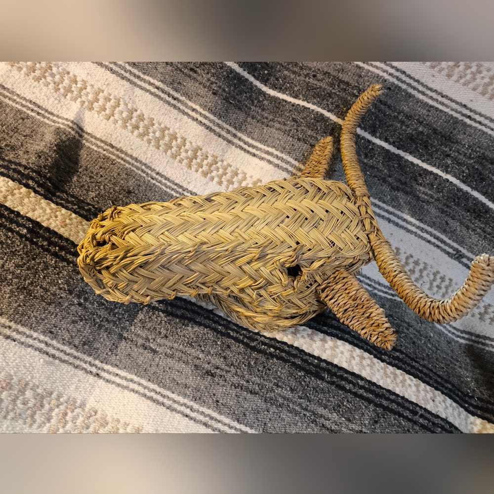 Grass Bull's Head Decor 13"